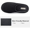 image:imageULTRAIDEAS Mens Comfy Slipon Slippers Memory Foam Scuff House Shoes for Men Indoor Outdoor with Rubber Sole for FatherDark Black