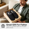 image:imageULTRAIDEAS Mens Comfy Slipon Slippers Memory Foam Scuff House Shoes for Men Indoor Outdoor with Rubber Sole for FatherDark Black