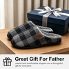 image:imageULTRAIDEAS Mens Comfy Slipon Slippers Memory Foam Scuff House Shoes for Men Indoor Outdoor with Rubber Sole for FatherGreyBlack