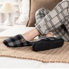 image:imageULTRAIDEAS Mens Comfy Slipon Slippers Memory Foam Scuff House Shoes for Men Indoor Outdoor with Rubber Sole for FatherGreyBlack