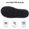 image:imageULTRAIDEAS Mens Comfy Slipon Slippers Memory Foam Scuff House Shoes for Men Indoor Outdoor with Rubber Sole for FatherKnit Dark Grey