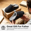 image:imageULTRAIDEAS Mens Comfy Slipon Slippers Memory Foam Scuff House Shoes for Men Indoor Outdoor with Rubber Sole for FatherKnit Dark Grey