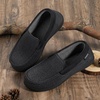 image:imageULTRAIDEAS Mens MocToe Slippers Loafer House Shoes Indoor Outdoor Memory Foam with BreathableampWarm Knit UpperTwill Black