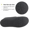 image:imageULTRAIDEAS Mens MocToe Slippers Loafer House Shoes Indoor Outdoor Memory Foam with BreathableampWarm Knit UpperTwill Black
