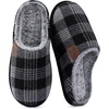 image:imageULTRAIDEAS Mens Comfy Slipon Slippers Memory Foam Scuff House Shoes for Men Indoor Outdoor with Rubber Sole for FatherGreyBlack