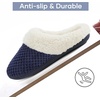 image:imageULTRAIDEAS Womens Breathable House Slippers with Memory Foam Lightweight Cotton Blend Lining Indoor Outdoor Slip On Design Non Slip Rubber Sole for Bedroom Machine WashableEgyptian Blue