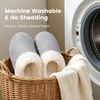 image:imageULTRAIDEAS Womens Breathable House Slippers with Memory Foam Lightweight Cotton Blend Lining Indoor Outdoor Slip On Design Non Slip Rubber Sole for Bedroom Machine WashableCloud Grey