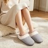 image:imageULTRAIDEAS Womens Breathable House Slippers with Memory Foam Lightweight Cotton Blend Lining Indoor Outdoor Slip On Design Non Slip Rubber Sole for Bedroom Machine WashableCloud Grey