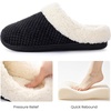 image:imageULTRAIDEAS Womens Breathable House Slippers with Memory Foam Lightweight Cotton Blend Lining Indoor Outdoor Slip On Design Non Slip Rubber Sole for Bedroom Machine WashableCrow Black