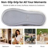 image:imageULTRAIDEAS Womens Breathable House Slippers with Memory Foam Lightweight Cotton Blend Lining Indoor Outdoor Slip On Design Non Slip Rubber Sole for Bedroom Machine WashableCloud Grey