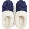 image:imageULTRAIDEAS Womens Breathable House Slippers with Memory Foam Lightweight Cotton Blend Lining Indoor Outdoor Slip On Design Non Slip Rubber Sole for Bedroom Machine WashableEgyptian Blue