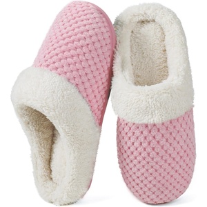 image:imageULTRAIDEAS Womens Breathable House Slippers with Memory Foam Lightweight Cotton Blend Lining Indoor Outdoor Slip On Design Non Slip Rubber Sole for Bedroom Machine WashableSalmon Pink