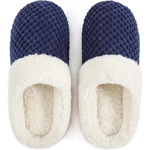 image:imageULTRAIDEAS Womens Breathable House Slippers with Memory Foam Lightweight Cotton Blend Lining Indoor Outdoor Slip On Design Non Slip Rubber Sole for Bedroom Machine WashableEgyptian Blue
