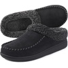 image:imageULTRAIDEAS Mens Nealon Moccasin Clog Slipper Slip on IndoorOutdoor House ShoesBlack 1112