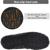 image:imageLulex Mens Moccasin Slippers Size 814Memory Foam House Shoes with Rubber Indoor Outdoor Sole Machine WashableBlack Grey