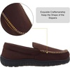 image:imageLulex Mens Moccasin Slippers Size 814Memory Foam House Shoes with Rubber Indoor Outdoor Sole Machine WashableCoffee