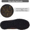 image:imageLulex Mens Moccasin Slippers Size 814Memory Foam House Shoes with Rubber Indoor Outdoor Sole Machine WashableCoffee