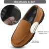 image:imageLulex Mens Moccasin Slippers Size 814Memory Foam House Shoes with Rubber Indoor Outdoor Sole Machine WashableTan