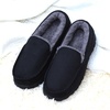 image:imageLulex Moccasins for Men House Slippers Indoor Outdoor Plush Mens Bedroom Shoes with Hard SoleBlack a