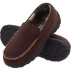 image:imageLulex Mens Moccasin Slippers Size 814Memory Foam House Shoes with Rubber Indoor Outdoor Sole Machine WashableCoffee
