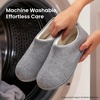 image:imageULTRAIDEAS Womens Indoor Loafer House Slippers with Memory Foam Ladies Warm Closed Back House Shoes with NonSlip Outdoor Rubber SoleLight Grey