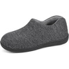 image:imageULTRAIDEAS Womens Indoor Loafer House Slippers with Memory Foam Ladies Warm Closed Back House Shoes with NonSlip Outdoor Rubber SoleCool Grey