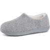 image:imageULTRAIDEAS Womens Indoor Loafer House Slippers with Memory Foam Ladies Warm Closed Back House Shoes with NonSlip Outdoor Rubber SoleLight Grey