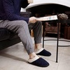 image:imageULTRAIDEAS Mens Warm Fuzzy Slip On Slippers Sherpa Lined House Shoes with Memory Foam for Indoor Outdoor Mens Gifts for WinterRoyal Blue