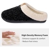 image:imageULTRAIDEAS Mens Warm Fuzzy Slip On Slippers Sherpa Lined House Shoes with Memory Foam for Indoor Outdoor Mens Gifts for WinterSpace Black