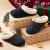 image:imageULTRAIDEAS Mens Warm Fuzzy Slip On Slippers Sherpa Lined House Shoes with Memory Foam for Indoor Outdoor Mens Gifts for WinterUpgrade Black