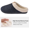 image:imageULTRAIDEAS Mens Warm Fuzzy Slip On Slippers Sherpa Lined House Shoes with Memory Foam for Indoor Outdoor Mens Gifts for WinterUpgrade Blue