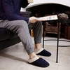 image:imageULTRAIDEAS Mens Warm Fuzzy Slip On Slippers Sherpa Lined House Shoes with Memory Foam for Indoor Outdoor Mens Gifts for WinterUpgrade Blue
