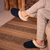 image:imageULTRAIDEAS Mens Warm Fuzzy Slip On Slippers Sherpa Lined House Shoes with Memory Foam for Indoor Outdoor Mens Gifts for WinterUpgrade Blue