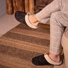 image:imageULTRAIDEAS Mens Warm Fuzzy Slip On Slippers Sherpa Lined House Shoes with Memory Foam for Indoor Outdoor Mens Gifts for WinterUpgrade Brown