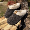 image:imageULTRAIDEAS Mens Warm Fuzzy Slip On Slippers Sherpa Lined House Shoes with Memory Foam for Indoor Outdoor Mens Gifts for WinterUpgrade Brown