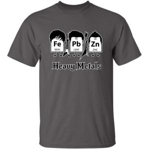 imageHeavy Metals Chemistry Humor Science Rock and Roll Music Sarcasm Funny T ShirtCharcoal
