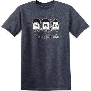 imageHeavy Metals Chemistry Humor Science Rock and Roll Music Sarcasm Funny T ShirtHeather Navy