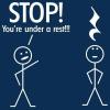 imageStop Youre Under A Rest Police Music Humor Graphic Novelty Funny T ShirtGarnet