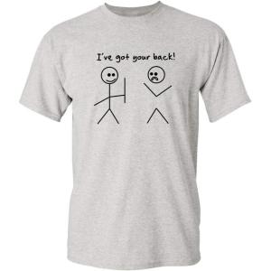 imageI Got Your Back Stick Figure Graphic Friendship Novelty Sarcastic Funny T ShirtAsh