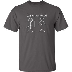 imageI Got Your Back Stick Figure Graphic Friendship Novelty Sarcastic Funny T ShirtCharcoal1