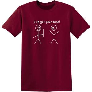 imageI Got Your Back Stick Figure Graphic Friendship Novelty Sarcastic Funny T ShirtGarnet