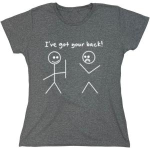 imageI Got Your Back Stick Figure Graphic Friendship Novelty Sarcastic Funny T ShirtGraphite Heather