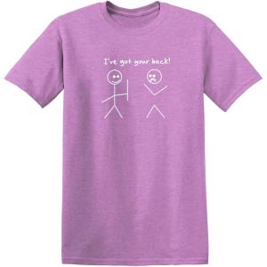 imageI Got Your Back Stick Figure Graphic Friendship Novelty Sarcastic Funny T ShirtHeather Orchid