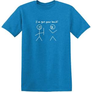 imageI Got Your Back Stick Figure Graphic Friendship Novelty Sarcastic Funny T ShirtHeather Sapphire