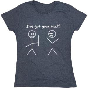 imageI Got Your Back Stick Figure Graphic Friendship Novelty Sarcastic Funny T ShirtNavy Heather