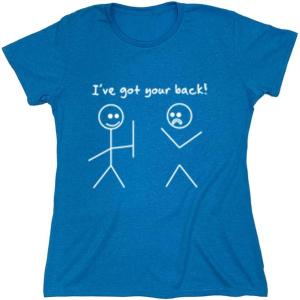 imageI Got Your Back Stick Figure Graphic Friendship Novelty Sarcastic Funny T ShirtSapphire Heather