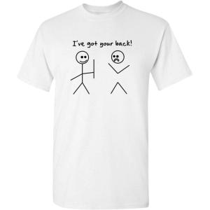 imageI Got Your Back Stick Figure Graphic Friendship Novelty Sarcastic Funny T ShirtWhite
