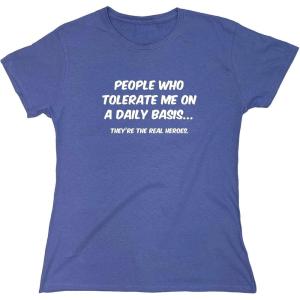 imagePeople Who Tolerate Me On A Daily Basis Sarcastic Funny T ShirtViolet