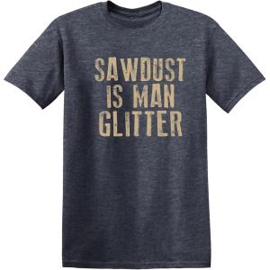 imageSawdust is Man Glitter Sarcastic Graphic Funny T ShirtHeather Navy