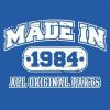 imageBorn in 1984 Original Parts Funny Birthday T ShirtGarnet